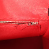 Pre-owned Hermes Birkin 30 Rouge Casaque Togo Palladium Hardware - Thumbnail View 9
