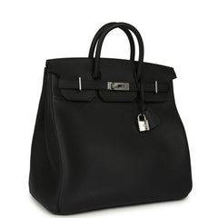 Hermes HAC Birkin 40 Black Togo Palladium Hardware