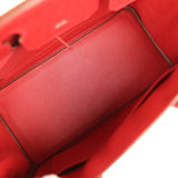 Pre-owned Hermes Birkin 30 Rouge Vif Ostrich Palladium Hardware - Thumbnail View 8