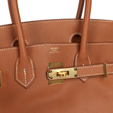 Pre-owned Hermes Shoulder Birkin Light 29 Gold Evercolor Gold Hardware - Thumbnail View 7