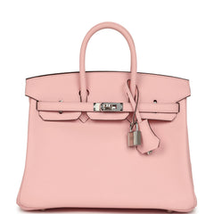 Hermes Birkin 25 Rose Sakura Swift Palladium Hardware
