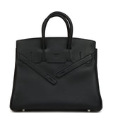 Hermes Birkin 25 Shadow Black Swift Palladium Hardware - Thumbnail View 1