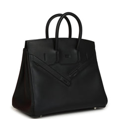 Hermes Birkin 25 Shadow Black Swift Palladium Hardware