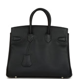 Hermes Birkin 25 Shadow Black Swift Palladium Hardware - Thumbnail View 4