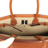 Hermes Birkin 35 A L'Envers Ficelle-Ecru H Dyed Canvas and Fauve Barenia Faubourg Palladium Hardware - Thumbnail View 8