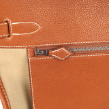 Hermes Birkin 35 A L'Envers Ficelle-Ecru H Dyed Canvas and Fauve Barenia Faubourg Palladium Hardware - Thumbnail View 10