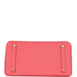 Hermes Birkin 35 Rose Azalee Clemence Palladium Hardware - Thumbnail View 6