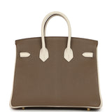 Hermes Special Order (HSS) Birkin 25 Etoupe and Nata Chevre Mysore Permabrass Hardware - Thumbnail View 4