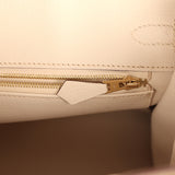 Hermes Special Order (HSS) Birkin 25 Etoupe and Nata Chevre Mysore Permabrass Hardware - Thumbnail View 9