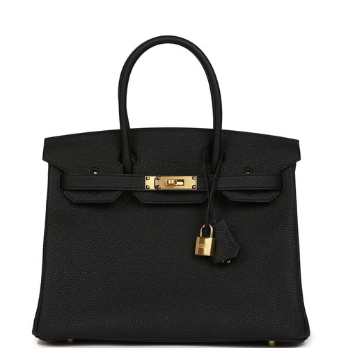 Hermes Birkin 30 Black Togo Gold Hardware