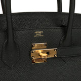 Hermes Birkin 30 Black Togo Gold Hardware - Thumbnail View 7