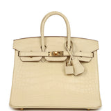 Hermes Birkin 25 Vanille Matte Alligator Gold Hardware - Thumbnail View 1