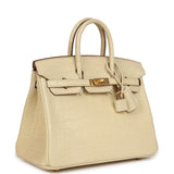 Hermes Birkin 25 Vanille Matte Alligator Gold Hardware - Thumbnail View 2