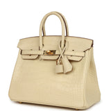 Hermes Birkin 25 Vanille Matte Alligator Gold Hardware - Thumbnail View 5