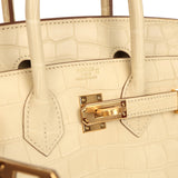 Hermes Birkin 25 Vanille Matte Alligator Gold Hardware - Thumbnail View 7