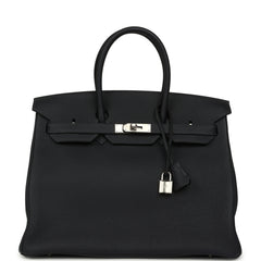 Hermes Birkin 35 Caban Togo Palladium Hardware