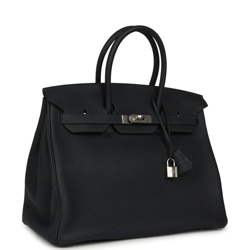 Hermes Birkin 35 Caban Togo Palladium Hardware