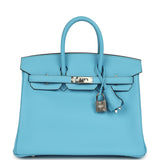 Hermes Birkin 25 Celeste Swift Palladium Hardware - Thumbnail View 1