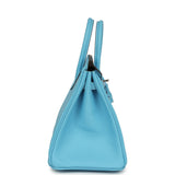Hermes Birkin 25 Celeste Swift Palladium Hardware - Thumbnail View 3