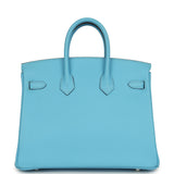 Hermes Birkin 25 Celeste Swift Palladium Hardware - Thumbnail View 4