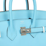 Hermes Birkin 25 Celeste Swift Palladium Hardware - Thumbnail View 7