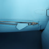 Hermes Birkin 25 Celeste Swift Palladium Hardware - Thumbnail View 9
