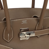 Hermes Shoulder Birkin Light 29 Etoupe Evercolor Palladium Hardware - Thumbnail View 7