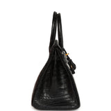 Hermes Birkin 30 Black Matte Niloticus Crocodile Gold Hardware - Thumbnail View 3