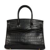Hermes Birkin 30 Black Matte Niloticus Crocodile Gold Hardware - Thumbnail View 4