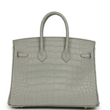 Hermes Birkin 25 Gris Perle Matte Alligator Gold Hardware - Thumbnail View 5