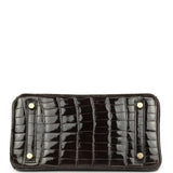 Hermes Birkin 25 Graphite Shiny Niloticus Crocodile Gold Hardware - Thumbnail View 6