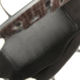 Hermes Birkin 25 Graphite Shiny Niloticus Crocodile Gold Hardware - Thumbnail View 8