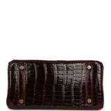Vintage Hermes Birkin 25 Bordeaux Shiny Porosus Crocodile Gold Hardware - Thumbnail View 6