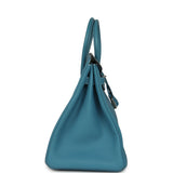 Vintage Hermes Birkin 35 Blue Jean Togo Palladium Hardware - Thumbnail View 3