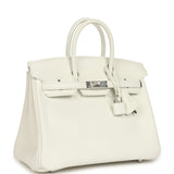 Hermes Birkin 25 New White Swift Palladium Hardware - Thumbnail View 2