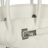 Hermes Birkin 25 New White Swift Palladium Hardware - Thumbnail View 7