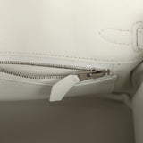 Hermes Birkin 25 New White Swift Palladium Hardware - Thumbnail View 9