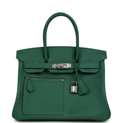 Hermes Colormatic Birkin 30 Vert Moyen Swift Palladium Hardware