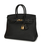 Pre-owned Hermes Birkin 25 Black Togo Gold Hardware - Thumbnail View 5