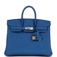 Hermes Birkin 25 Bleu Zellige Togo Palladium Hardware