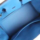 Hermes Birkin 25 Bleu Zellige Togo Palladium Hardware - Thumbnail View 8