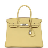 Hermes Birkin 30 Jaune Poussin Togo Palladium Hardware - Thumbnail View 1