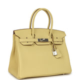 Hermes Birkin 30 Jaune Poussin Togo Palladium Hardware - Thumbnail View 2