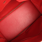 Pre-owned Hermes Birkin 40 Rouge Garance Togo Palladium Hardware - Thumbnail View 8