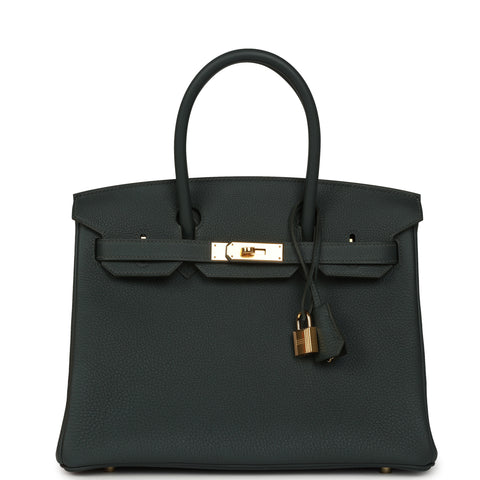 Hermes Birkin 30 Vert Mangrove Togo Gold Hardware