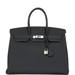 Hermes Birkin 35 Ardoise Togo Palladium Hardware