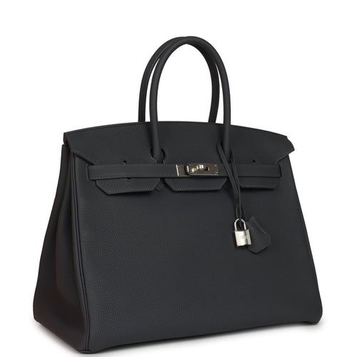 Hermes Birkin 35 Ardoise Togo Palladium Hardware