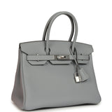 Hermes Birkin 30 Gris Pantin Togo Palladium Hardware - Thumbnail View 2