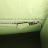 Hermes Birkin Sellier 30 Vert Criquet Epsom Palladium Hardware - Thumbnail View 9