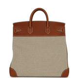 Hermes Birkin HAC 40 Fauve Barenia and Ficelle Toile H Palladium Hardware - Thumbnail View 4